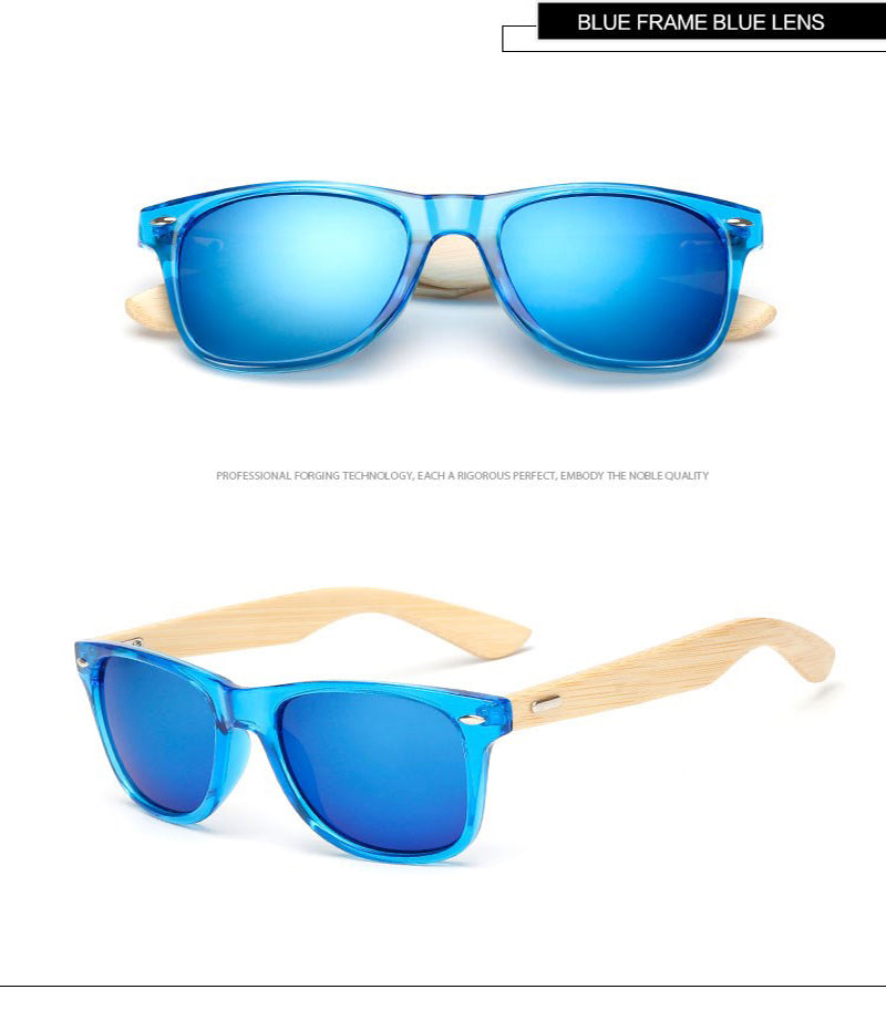 16 couleurs bambou lunettes de soleil hommes lunettes de soleil en bois femmes marque concepteur miroir Original bois lunettes de soleil rétro de sol masculino
