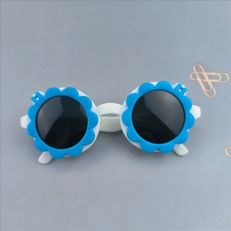 Lunettes de soleil pour enfants, rétro, couleur unie, résistantes aux ultraviolets, rondes, pratiques, vente en gros