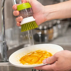 Brosse à vaisselle avec distributeur de savon, brosse à palme, lavage de la vaisselle, brosses à récurer de cuisine avec support, plateau d'égouttage