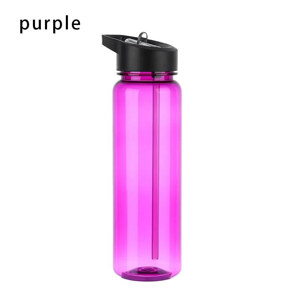 Bouteille d'Eau en Plastique Écologique pour Enfant, Gourde avec Paille, pour le dehors, la Randonnée, le Camping, l'École, sans BPA