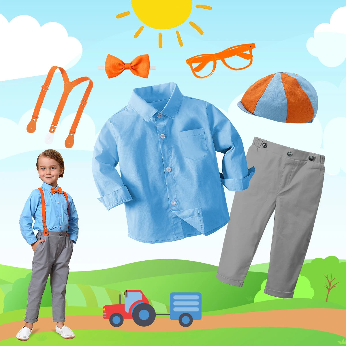 Tenues pour bébés garçons, costumes d'anniversaire d'halloween, vêtements pour enfants, robe à bretelles, photographie pour hommes, ensemble cadeau de fête pour nourrissons