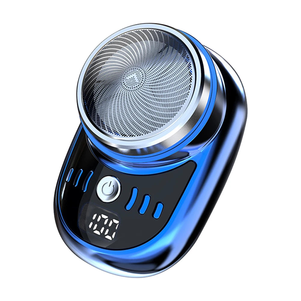 Mini rasoir électrique de voyage pour hommes, avec affichage numérique, tondeuse à barbe, lavable, Rechargeable, format de poche, Portable