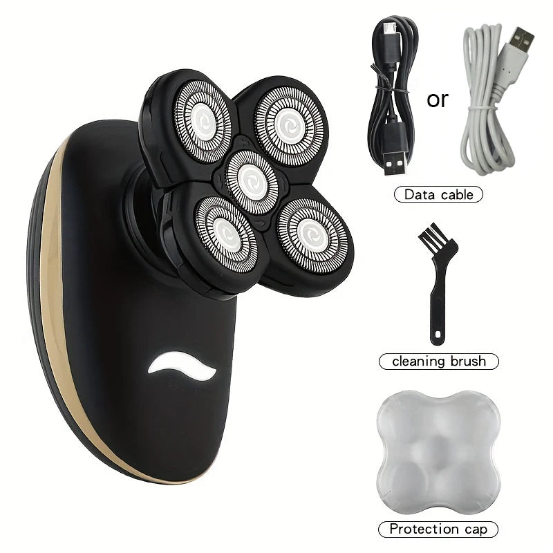 Rasoir électrique pour hommes tondeuse à cheveux tondeuse à barbe rasoir de tête chauve rasoir humide et sec ménage Rechargeable rasage de tête chauve