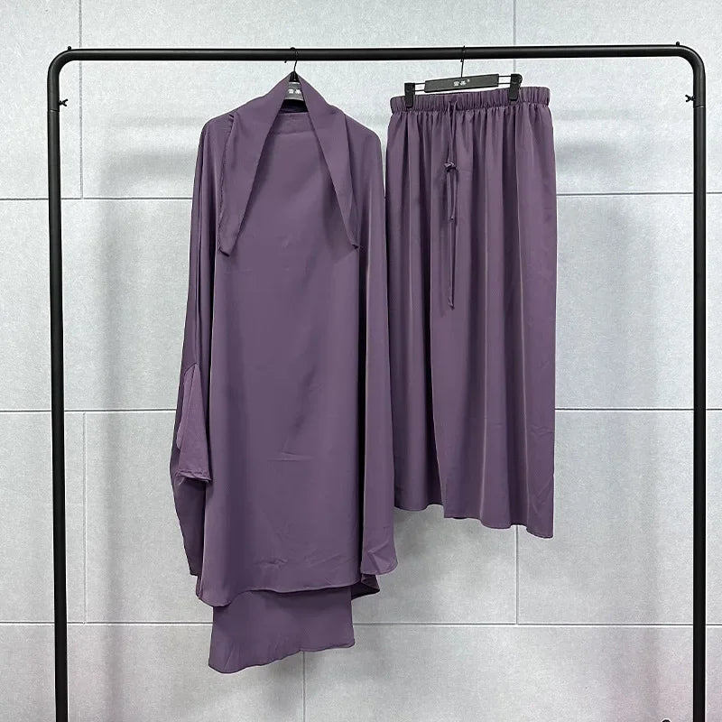 Abayas du Ramadan pour femmes musulmanes, ensemble de 2 pièces, robe Hijab, vêtement de prière, Abaya, longue tiens imar, robe arabe, vêtements islamiques