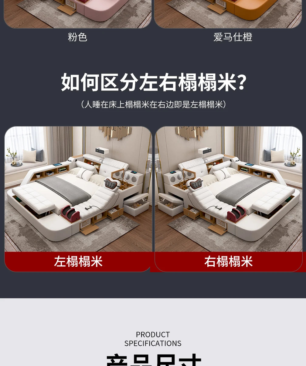 Lits minimalistes uniques lecture fantaisie King commodes de couchage lits Massage Muebles intelligents Para dortoir meubles de chambre