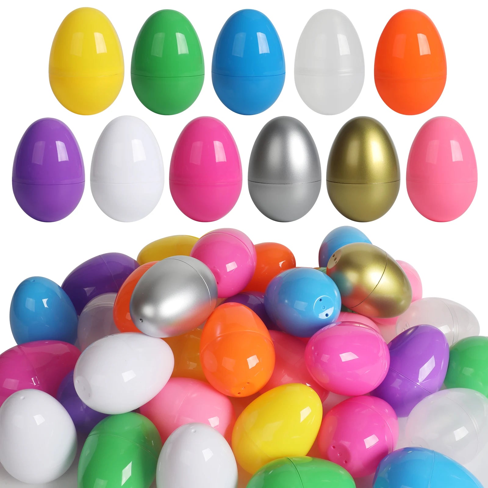 Décoration drôle de pâques, ajout de friandises, œufs de pâques remplissables, décor de fête en plastique, 12 à 24 pièces