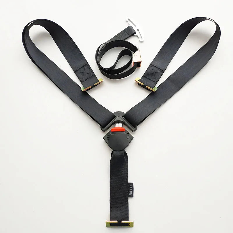 Harnais de panier pour bébé avec loquet de verrouillage, ceinture de sécurité de siège de voiture pour enfants, 5 Points, ceinture de sécurité, boucle de klaxon, coussin d'épaule réglable