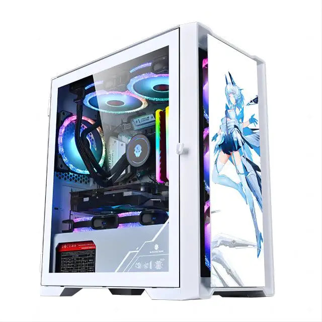 PC de jeu avec processeur A8-7680/512G SSD/16GB RAM 3200 mo DDR3/Windows 11 HD graphiques blanc pc gamer jeu mini pc