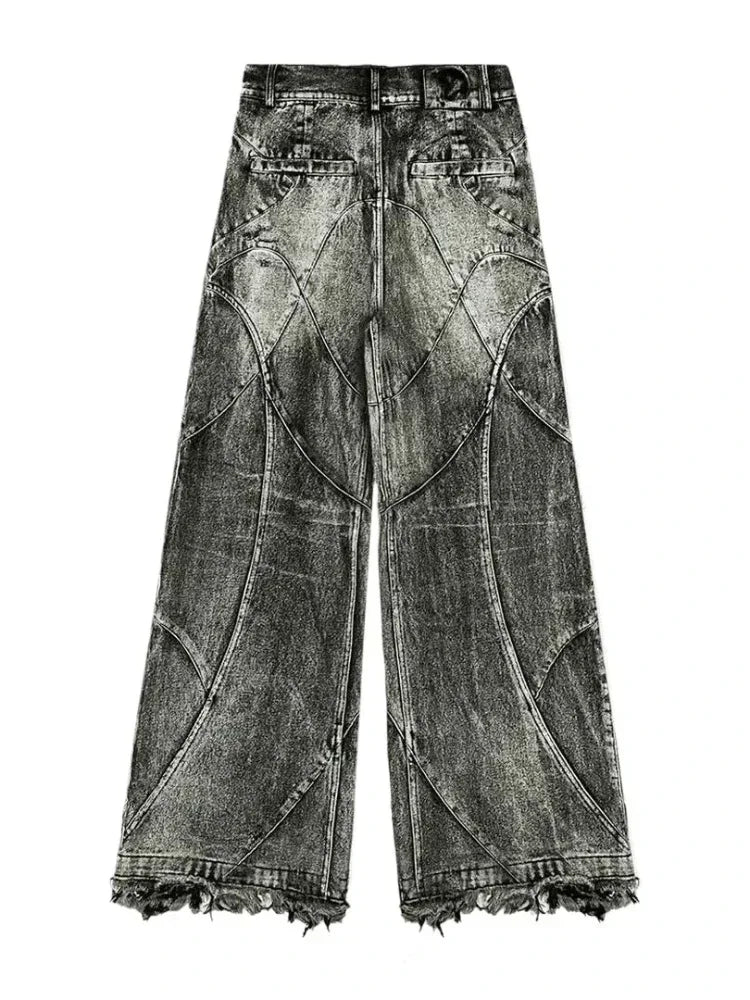 2025 NewY2k Streetwear Punk Hip Hop jean femmes Grunge Baggy déchiré Denim pantalon gothique Vintage en détresse jambe large jean Goth