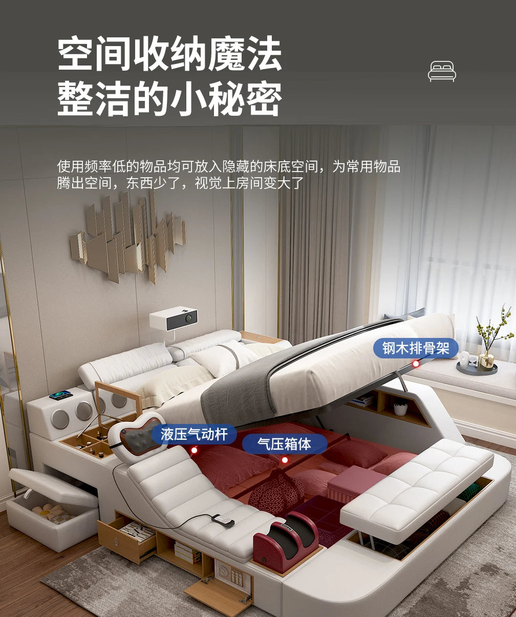 Lits minimalistes uniques lecture fantaisie King commodes de couchage lits Massage Muebles intelligents Para dortoir meubles de chambre