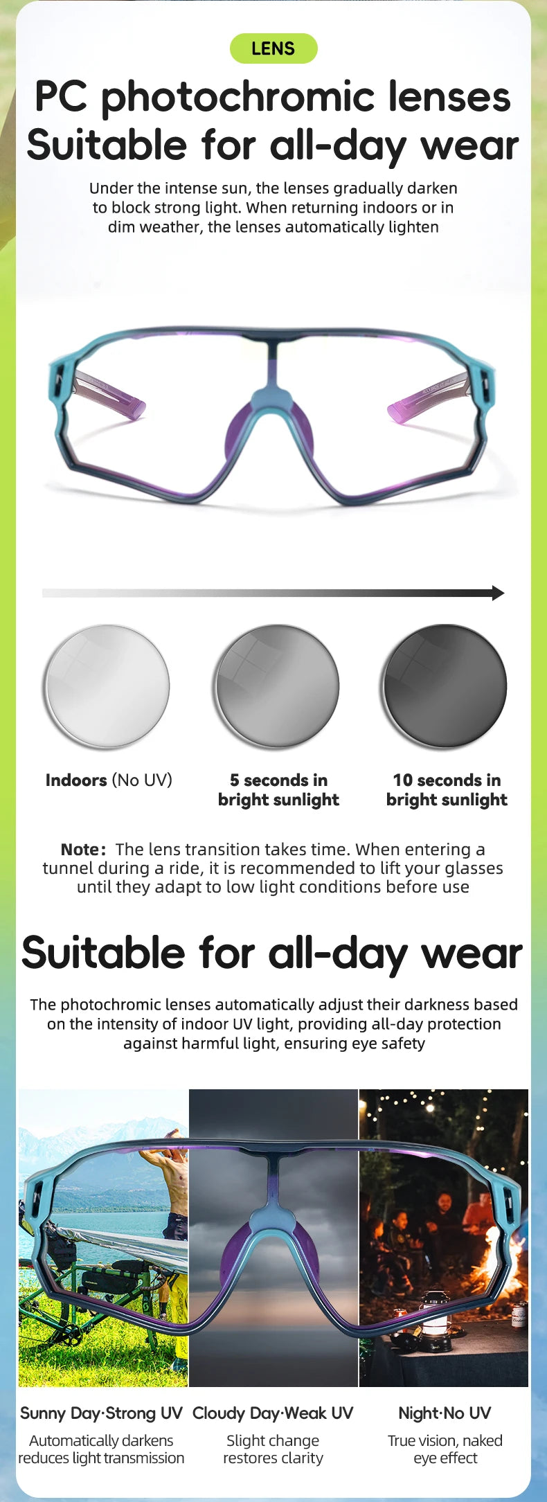 ROCKBROS lunettes de soleil enfants filles garçons lunettes polarisées/photochromiques enfants lunettes Protection UV lunettes lunettes