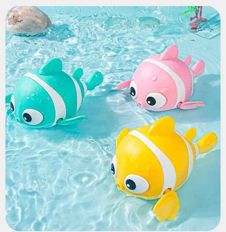 Jouets de Bain pour Bébé, Poisson de Natation Mignon, Animal de Dessin Animé Flottant, Jeu d'Eau Classique, pour les Tout-Petits, Tendance