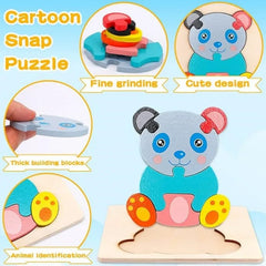 Ensemble de Puzzle en bois Montessori pour tout-petits, jeux pour bébés et enfants, jouets éducatifs et d'apprentissage de l'intelligence de 1 2 3 4 ans