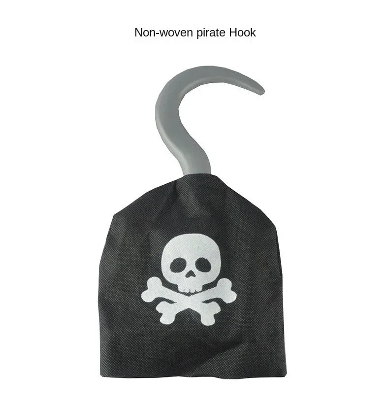 Costume de cosplay pour enfants, glaçage noir, chapeau en visière, ensemble de crochets et de sacs pour enfants, fête à thème d'Halloween, habillage pour garçon, 7,5