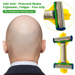 Tondeuse à cheveux chauve rapide à Double tête sphérique pour hommes, pratique, manuelle, pour épilation, rasoir polyvalent