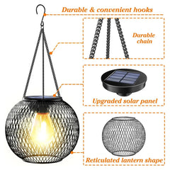 Solar LED Outdoor Light, Waterproof, 3000k, Auto On/Off, Induction, Decorative Outdoor Hanging Light, Festival Light