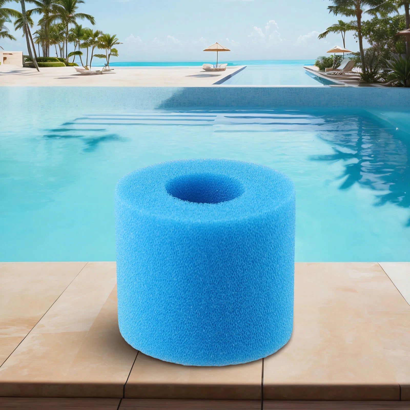 Éponge filtrante de piscine en Bio mousse réutilisable, longue durée, facile à nettoyer, universelle pour le Type I/II/VI/D, 1 pièce