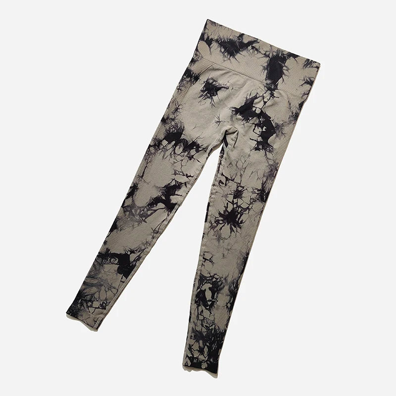 WAREBALL nouveau cravate colorant pantalons de Yoga Leggings de gymnastique femmes sans couture taille haute Push Up Sport collants Fitness entraînement Leggins
