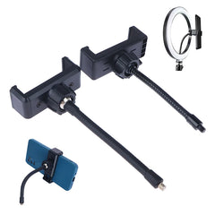 Anneau lumineux pour selfie en direct, tuyau flexible, clip pour téléphone portable, support rapide, adapté pour smartphone