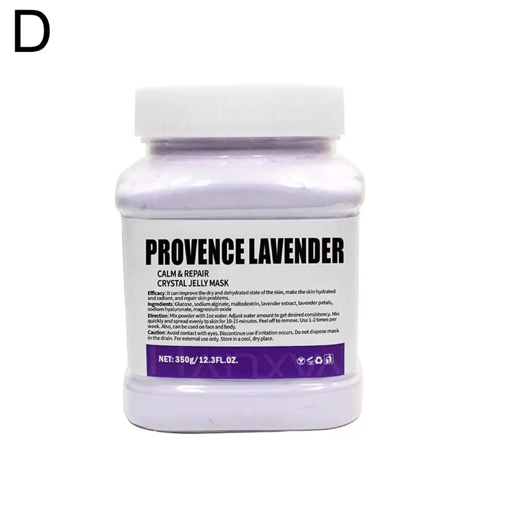 Masque de gelée de cristal de couleur, poudre hydratante, éclaircissante, traitement du visage pour produit de soins de la peau brillant