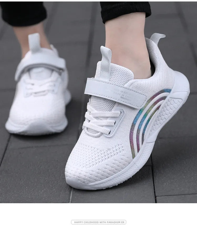 Nouveau Design rouge formateurs chaussures pour enfants filles confortable plate-forme fille chaussures de sport grande taille 38 enfants baskets de course