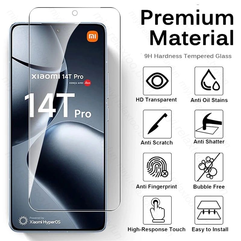 1-4 pièces verre HD pour Xiaomi 14T 14 T Pro 14TPro T14 5G 9H Film de protection d'écran en verre trempé sur Xaiomi Xiaomy Mi14T Mi 14 T 5G