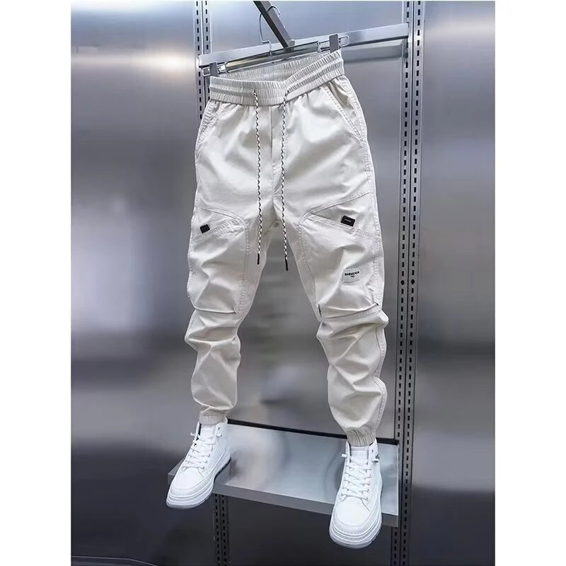 Men's breathable harem pants, men's clothing, 2024 new men's casual pants, straight leg pants