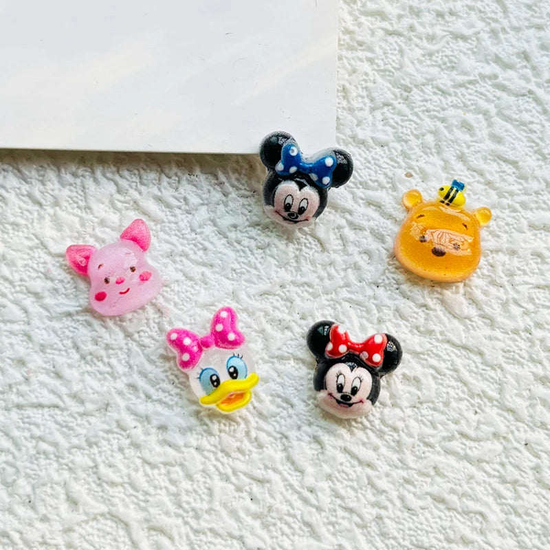 50 pièces nouveau Kawaii dessin animé animal résine dos plat Scrapbook Figurine bricolage arc décor manucure accessoires artisanat A91