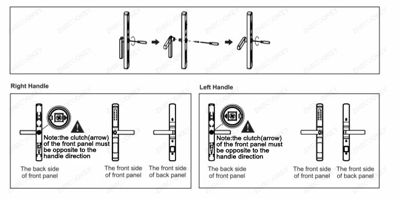 Serrure intelligente pour porte coulissante, étanche, mince, 2.8CM, mot de passe par empreinte digitale, carte IC, clé, compatible avec l'application TTlock et l'en-tête biométrique Alexa