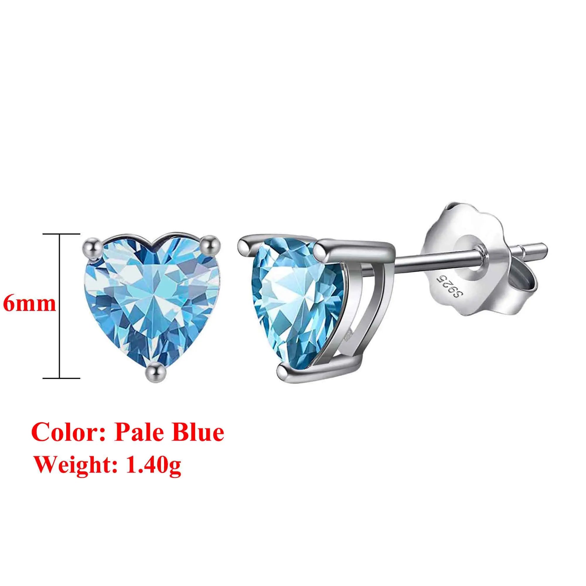 Effie Queen 925 boucles d'oreilles en argent Sterling pierre de naissance pour femmes AAA Zircon cubique 12 couleurs boucles d'oreilles mode fille bijoux SE84