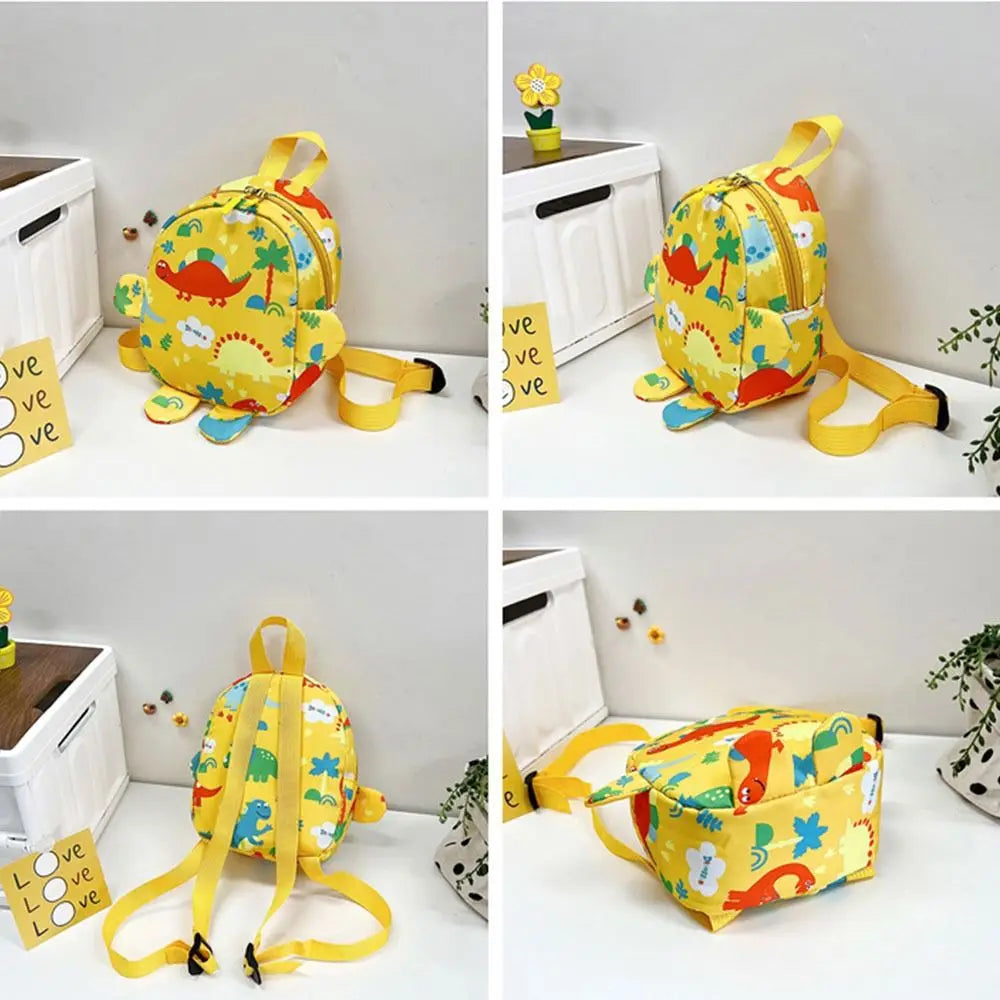 Sac à dos en nylon de dinosaure de dessin animé animal de maternelle, cartable pour enfants, petits sacs Kawaii d'école pour garçons et filles