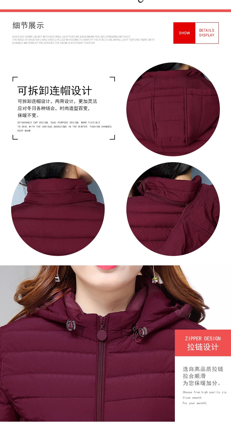 2025 nouvelle veste d'hiver de haute qualité pardessus stand-callor manteau femmes mode vestes hiver chaud femme vêtements décontracté Parkas