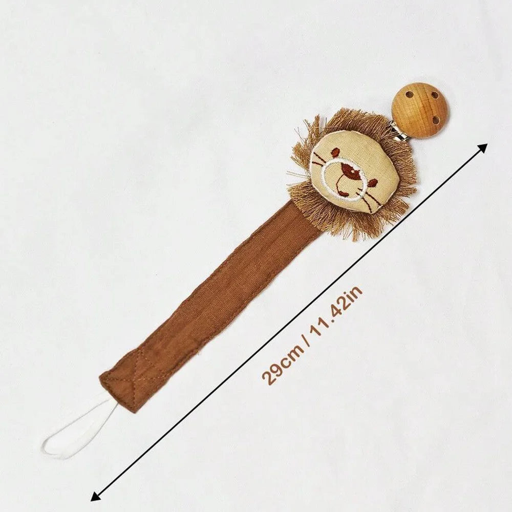Attache-sucette pour bébé, 1 pièce, chaîne de sucette en bois de coton pour nouveau-né, porte-tétine pour tétine, matériau écologique