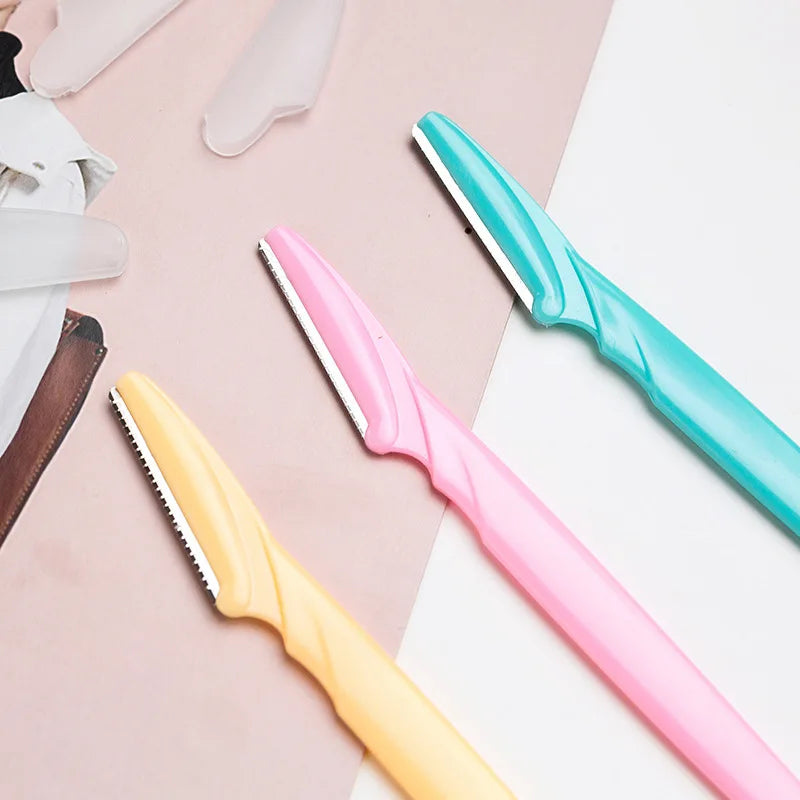 3/4/10 pieces eyebrow razor blade portable face razor for eyes and eyebrows, hair removal, trimmer, safe razor for women and makeup