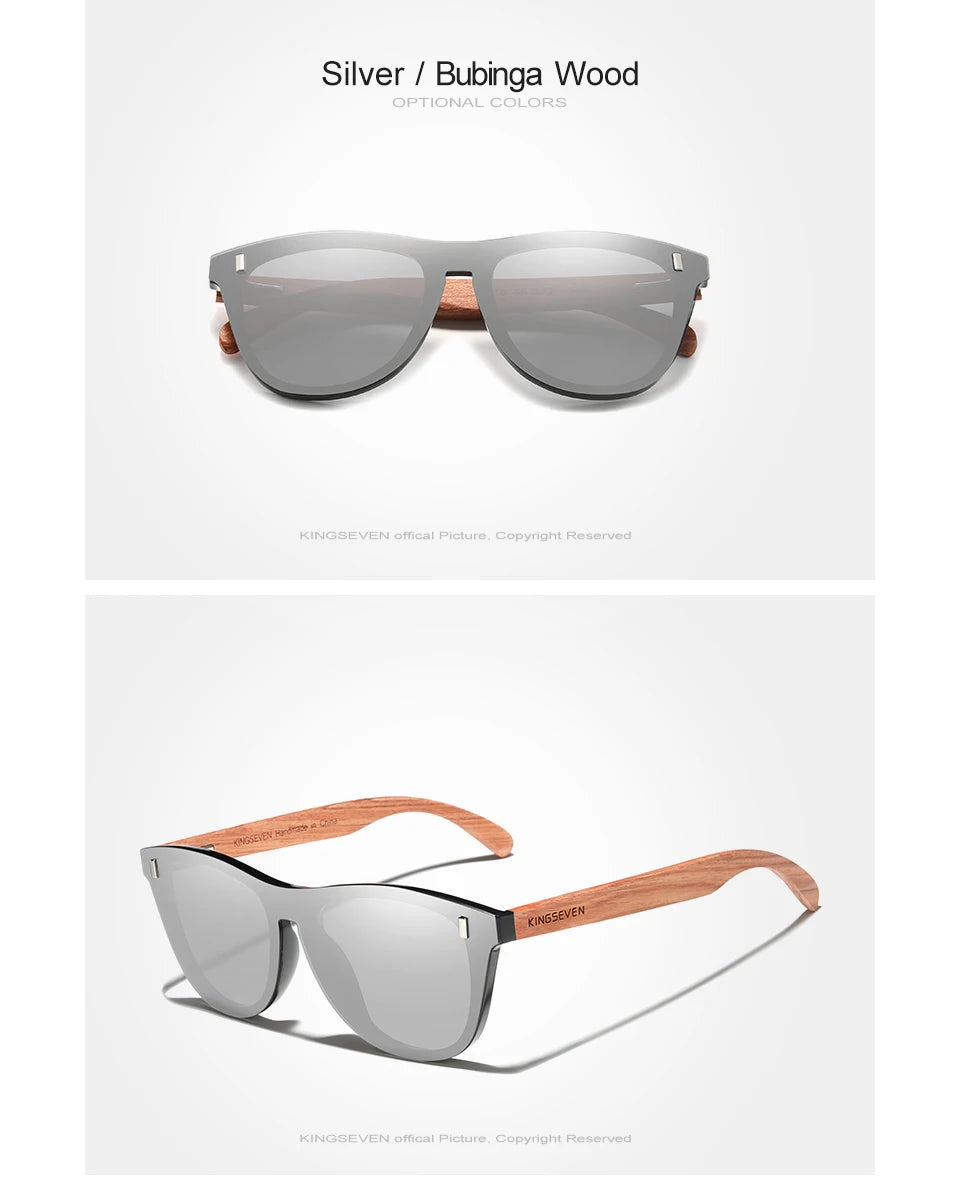 KINGSEVEN hommes lunettes de soleil en bois femmes polarisées rétro lunettes de soleil bois Oculos de sol