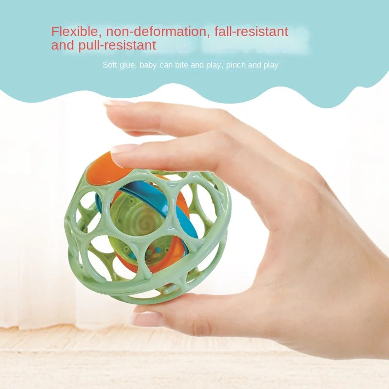 Hochet à main pour bébé, boule souple, jouets pour nouveau-né, anneaux de dentition, cloche à main, jouets sensoriels, jouets éducatifs pour enfants de 0 à 12 mois