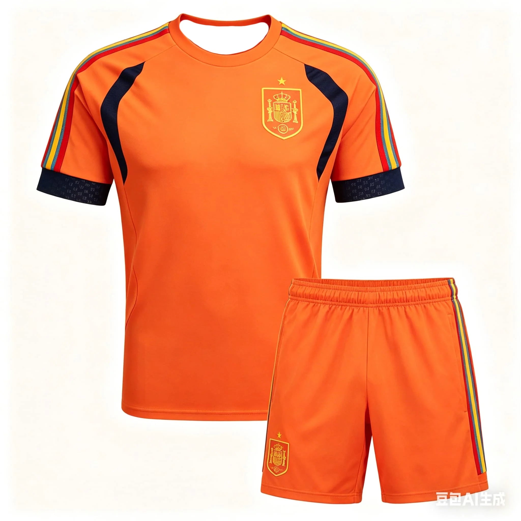 Nouveau modèle 2026 – Ensemble maillot d'entraînement de l'équipe nationale espagnole à séchage rapide – T-shirt respirant et tendance pour homme – Collection été familiale