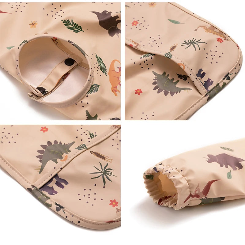 Bavoirs imperméables pour nouveau-né, bavoir blouse de peinture pour enfants à manches longues pour garçons et filles, tablier d'alimentation facile à nettoyer, articles pour bébé