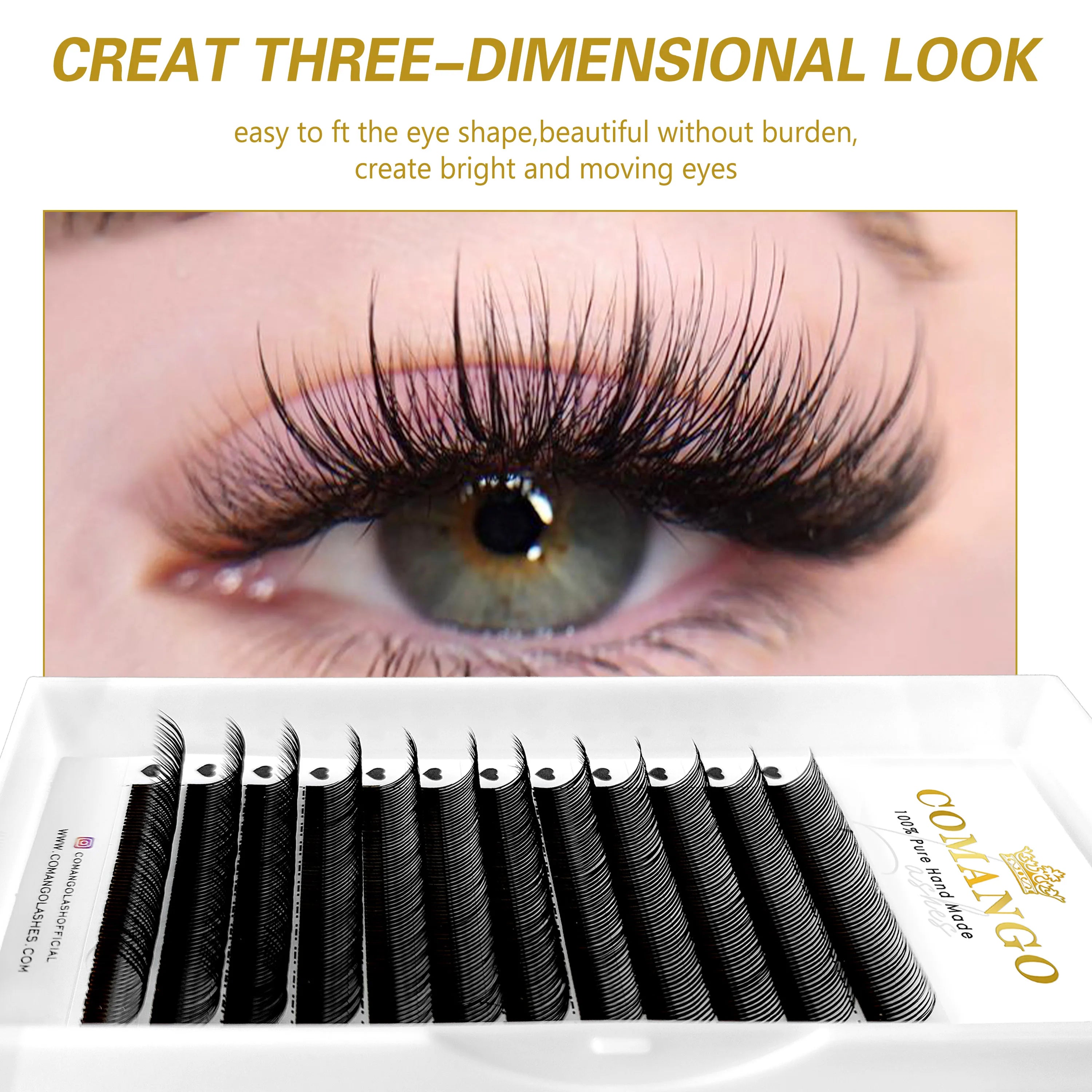 CoMango Qualité 5D Fée Fleur Flora Cils Préfabriqués Fans Cils Individuels Extension Maquillage Naturel Doux Fournisseur En Gros