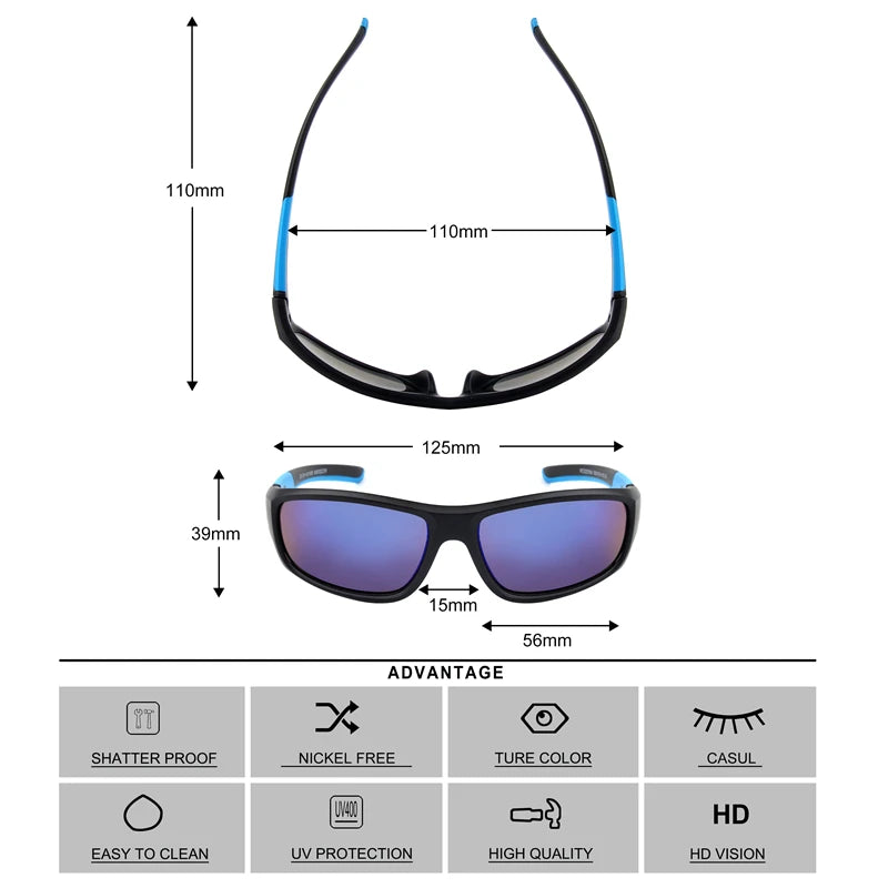 Kenbo enfants garçon Sport lunettes de soleil enfant cyclisme lunettes fille UV400 extérieur miroir lunettes pour cadeau avec étui