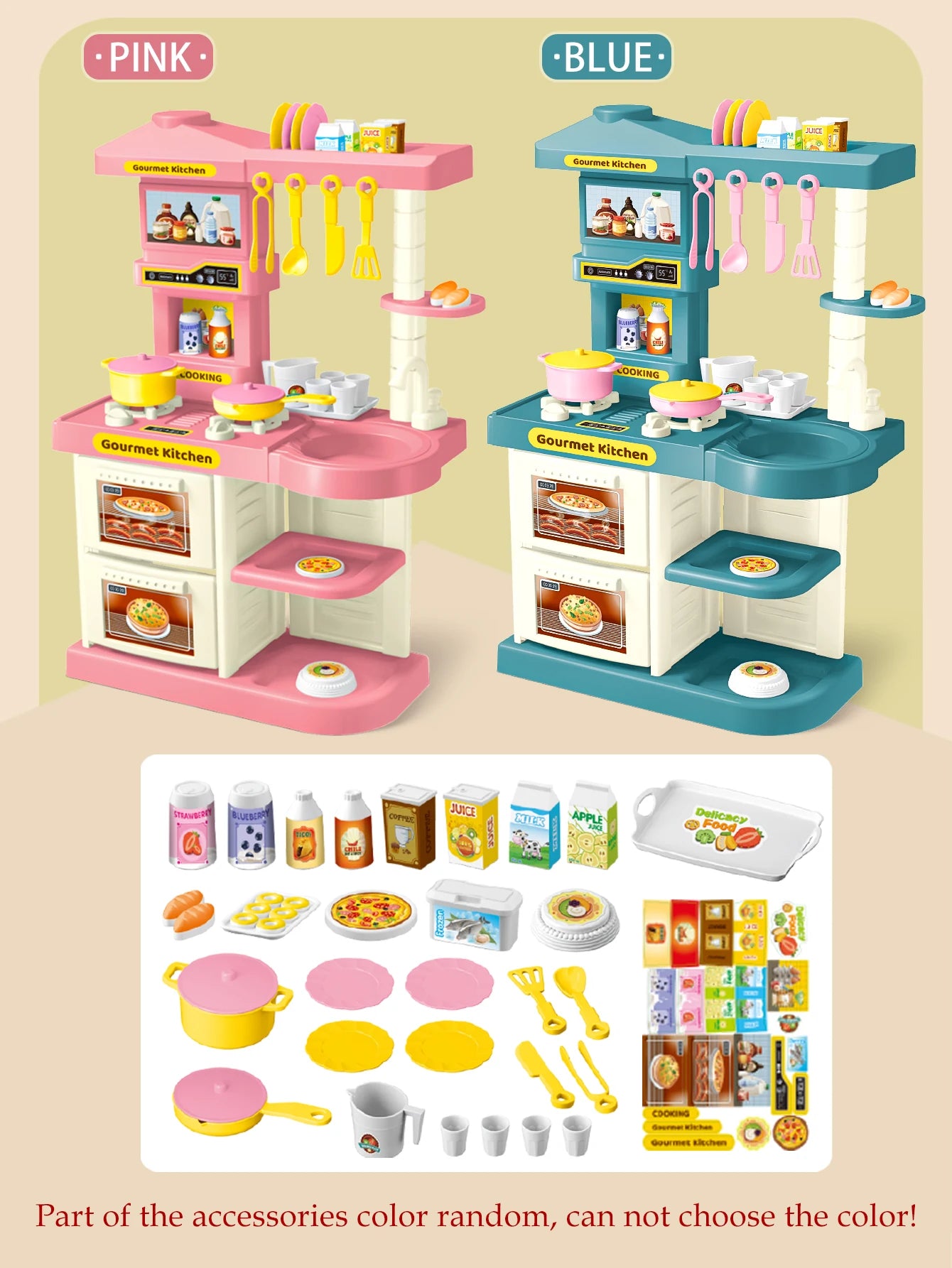 Accessoires de cuisine pour enfants, ensemble de jeu, jouets, aliments de cuisine, casseroles, Pots à lait, fourchette à pain pour enfants de 3 ans et plus, garçons et filles