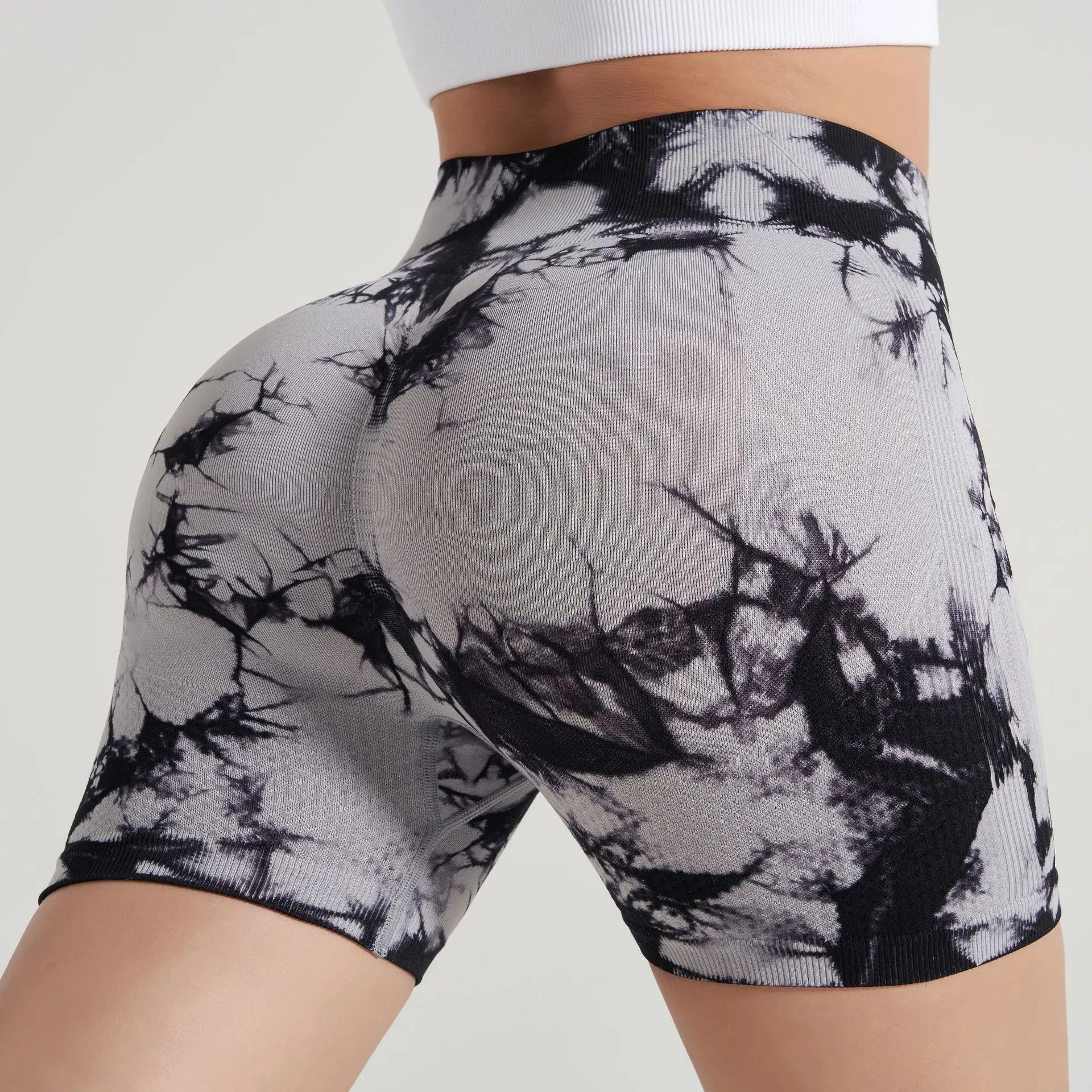 Short de Yoga Tie-Dye pour femmes, short de sport à haute élasticité, Push Up, course à pied, entraînement, Fitness, Leggings de sport courts pour femmes