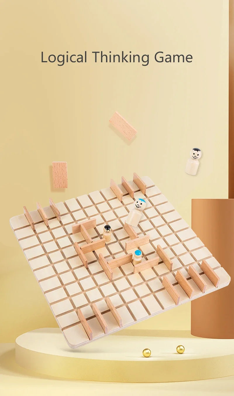 Jouets d'échecs en bois, jeux de stratégie pour enfants, entraînement cérébral, jeu de société interactif Parent-enfant, Puzzle de pensée logique amusant, cadeaux