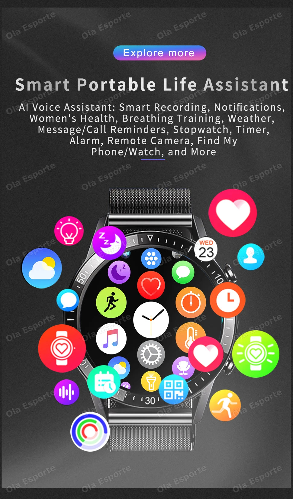 2025 nouvelle montre intelligente femmes hommes AMOLED écran Bluetooth appel plein écran tactile météo appel sport Bracelet intelligent 5ATM étanche