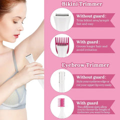 Femmes épilation électrique rasage femme Machine à raser 5 en 1 multifonction Mini rasoir tondeuse rasoir pour sourcils aisselles