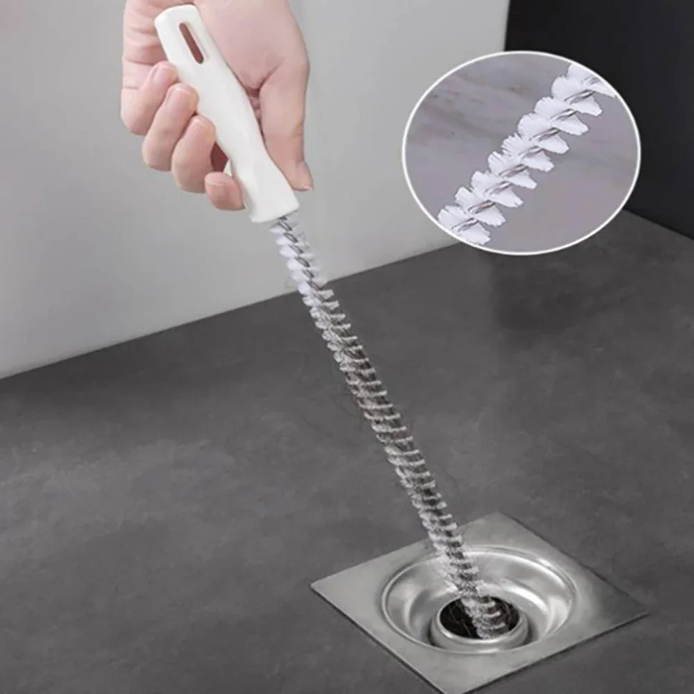 Sink drain cleaning brush, drain clog remover, foldable sink overflow sewer drain brush for bathroom and kitchen, 1 piece