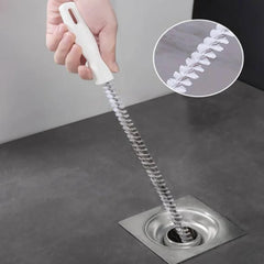 Sink drain cleaning brush, drain clog remover, foldable sink overflow sewer drain brush for bathroom and kitchen, 1 piece