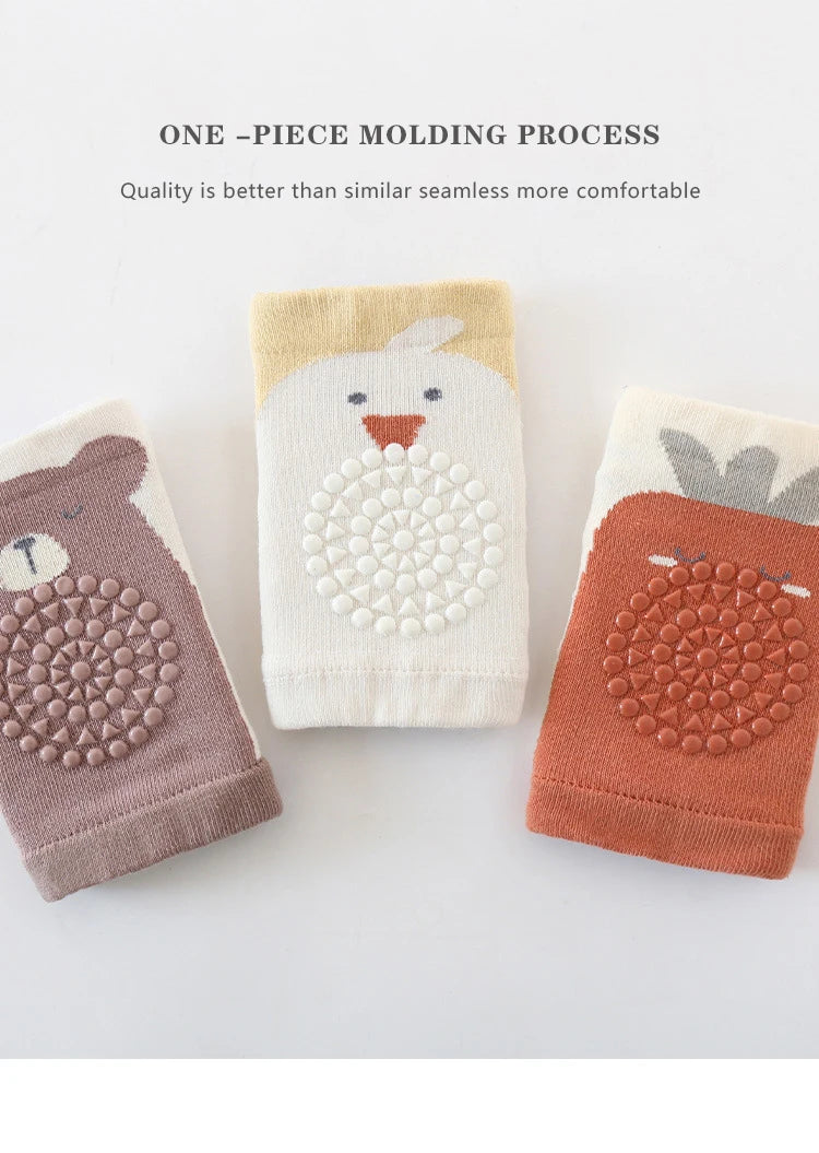 Nouveauté bébé genouillères été mince dessin animé enfants genouillères protection nouveau-né genouillères ramper anti-dérapant genouillères pour bébé