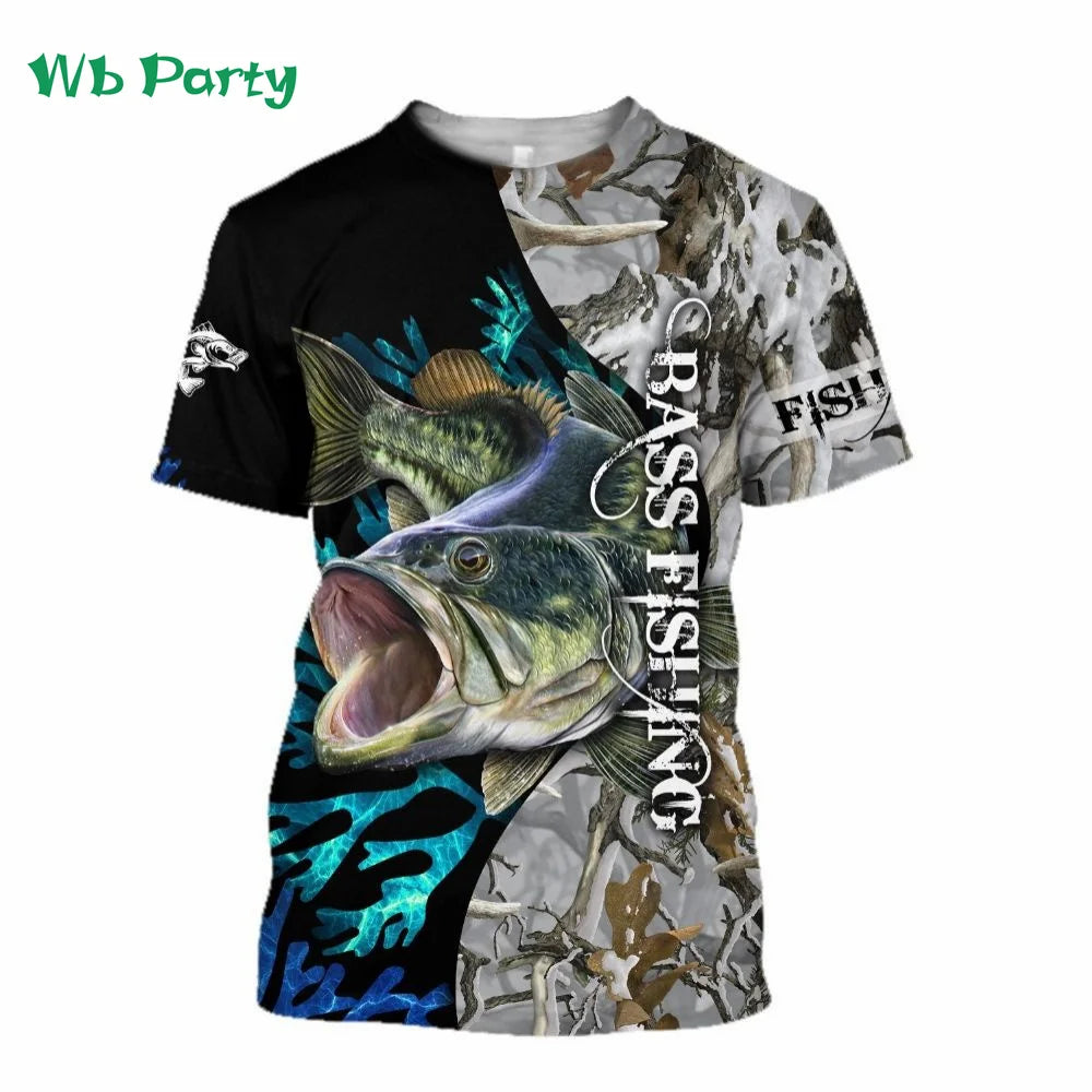 Camisas para hombre, camiseta gráfica con estpado de peces, camiseta de manga corta para hombre, camisetas con gráficos