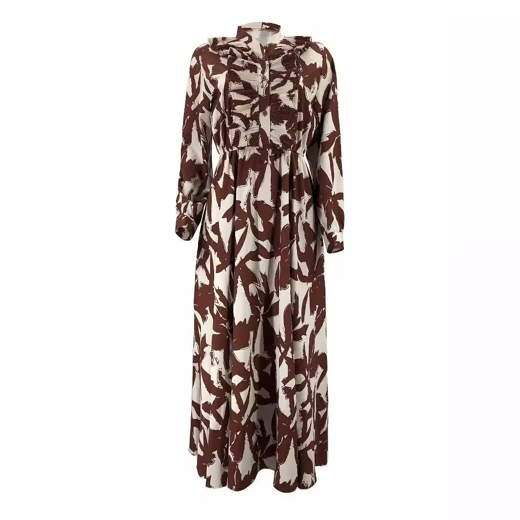 Muslim abaya with buttons for women, printed Eid dresses, jalabiyah, Ramadan, Morocco, kaftan, long Arabic dress, Dubai, educational Islam